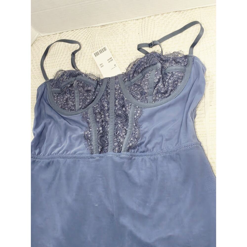 New Urban Outfitters Brenna Bustier Mini Dress in Periwinkle Blue Babydoll Sexy - Picture 11 of 13